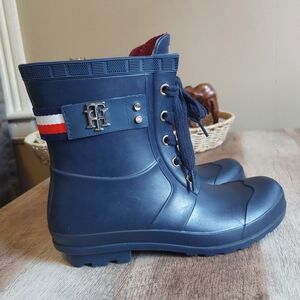 Tommy Hilfiger Women's Toniee Blue Rain Boot Size 7M